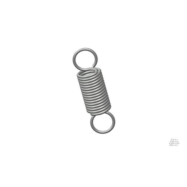 Approved Vendor Extension Spring, O=1.125, L= 4.00, W= .125 - G009969336