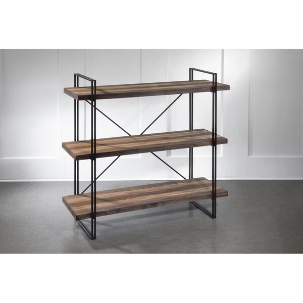 Tripar International Tripar  Wood Metal Three Shelf Display Unit, Brown - 17989
