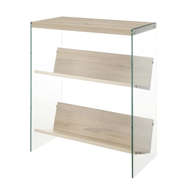 Sekkusu Furniture Bookcase, Weathered White - 24.5 x 27.56 x 11.81 in. - SE212447