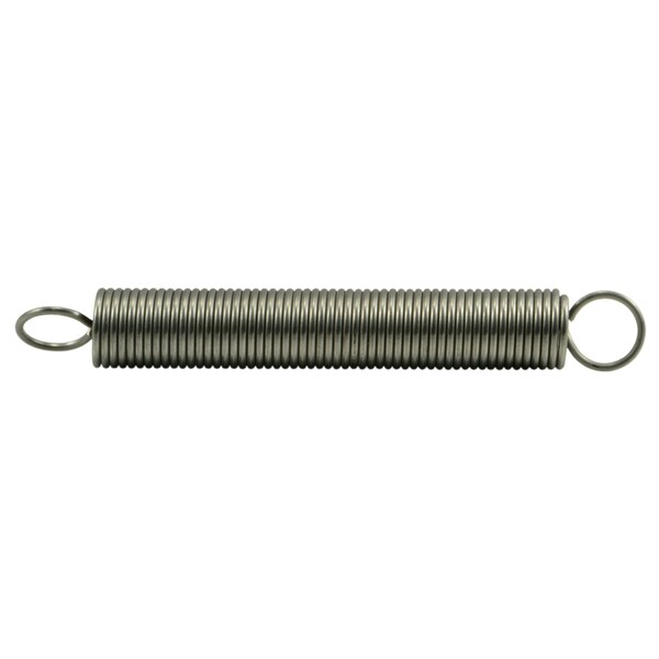 Midwest Fastener 3/4" x 0.080" x 6" 18-8 Stainless Steel Extension Springs 2PK - 38846
