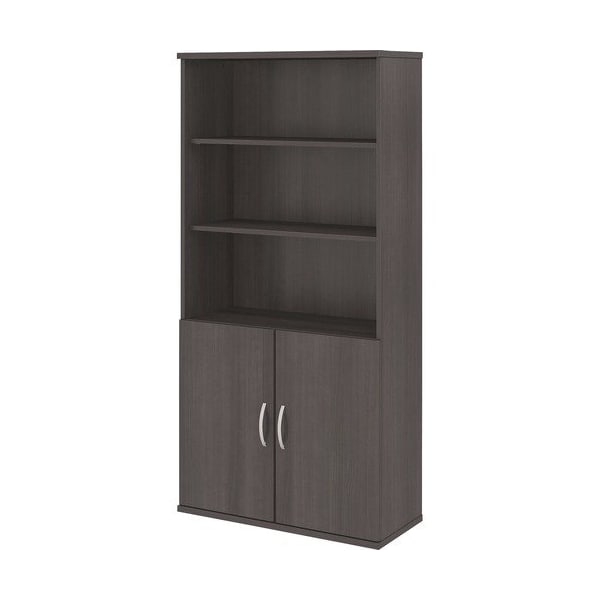 Bush Business Furniture 36 5 Shelf Bookcase/wDoors - BSHSTC015SG