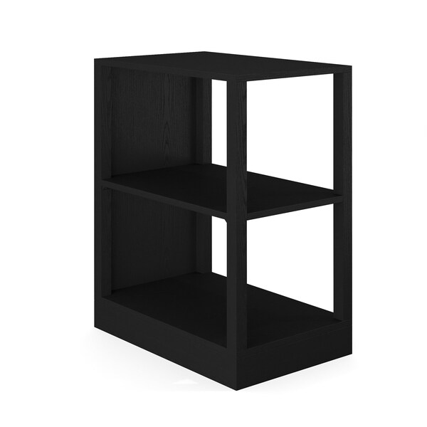 Martha Stewart Kayden Home Office Modular 2 Tier Bookshelf in Black - NAN-FY-23042-SF-BK-MS