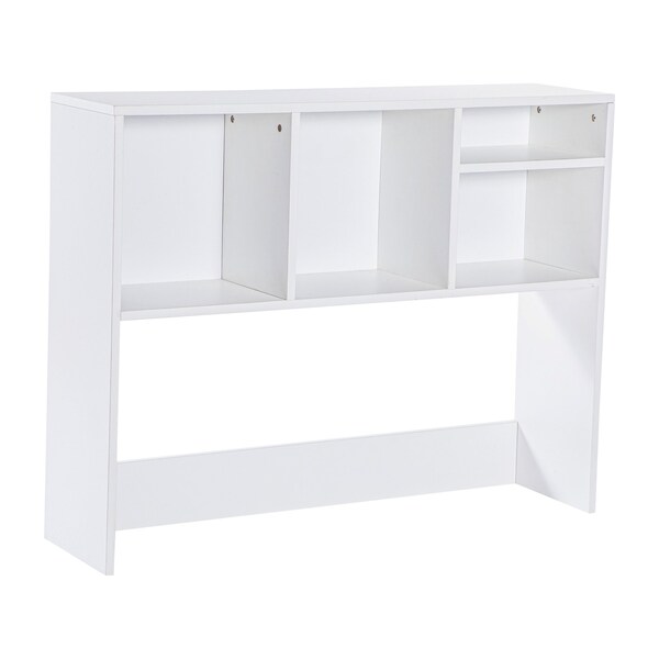 Flash Furniture Lotus Desktop Bookshelf Storage Organizer with Multiple Cubbies in White - NAN-17295-WH-GG