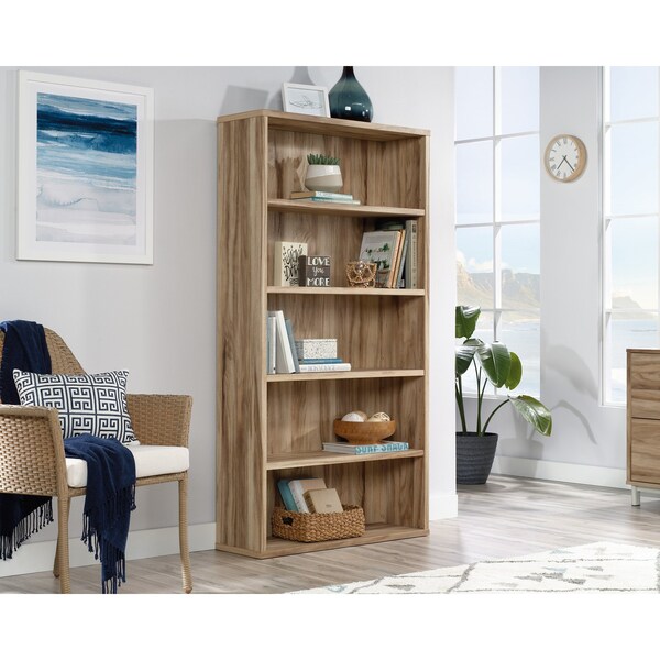 Sauder Portage Park 5 Shelf Bookcase Ka , Strong and lightweight 1-1/4 in. panel construction - 427479