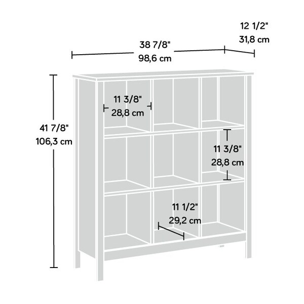 Sauder 9 Cube Storage Sm 3a , Cubbyhole storage holds books, framed photos, collectibles, and more - 433934