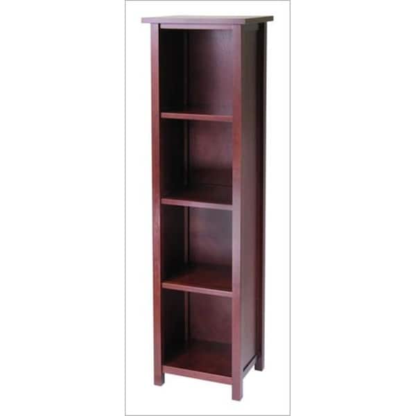 Winsome Winsome 94416 Milan 5 Tier Tall Storage Shelf or Bookcase - Antique Walnut - 94416