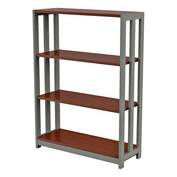 Linea Italia Trento Line Bookcase, 31 1/2w x 11 1/2d x 43 1/4h, Cherry - LITTR735CH