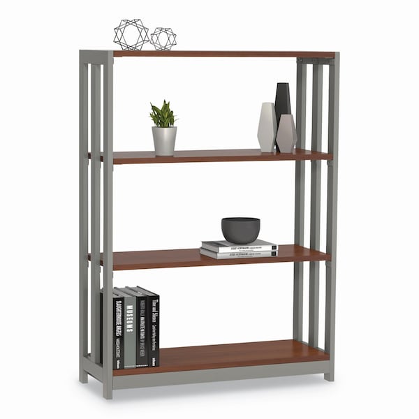Linea Italia Trento Line Bookcase, 31 1/2w x 11 1/2d x 43 1/4h, Cherry - LITTR735CH