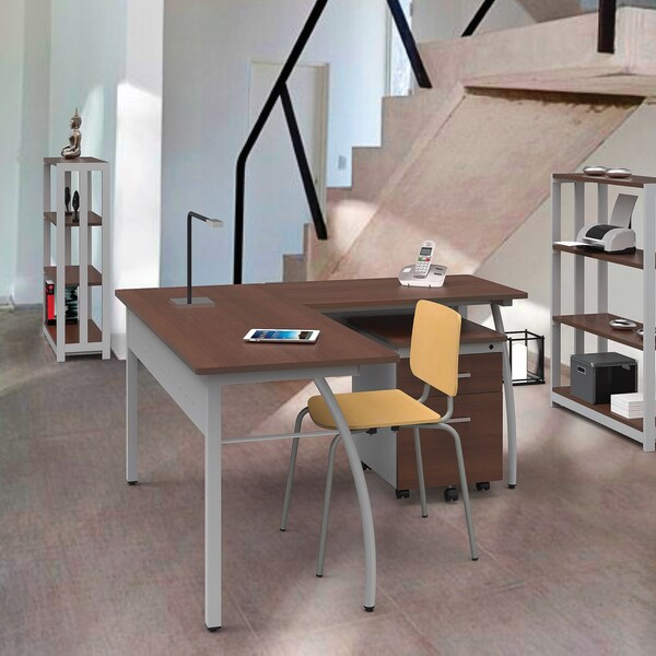 Linea Italia Trento Line Bookcase, 31 1/2w x 11 1/2d x 43 1/4h, Cherry - LITTR735CH