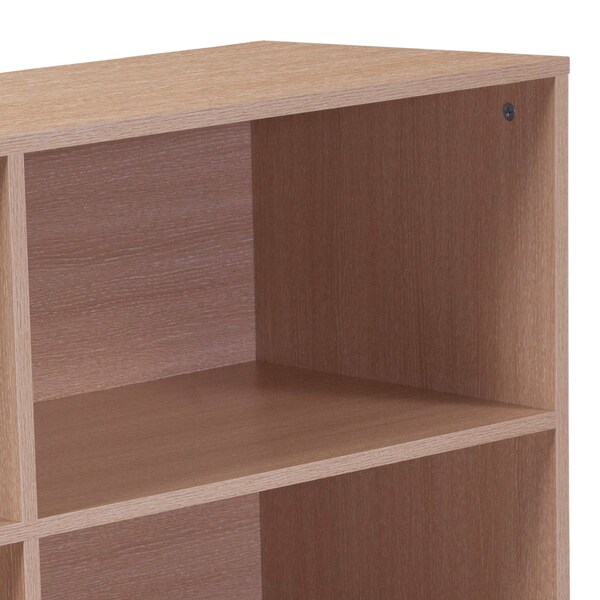 Flash Furniture Bookshelf, Oak, Wood Grain Finish - NAN-JH-1764-GG