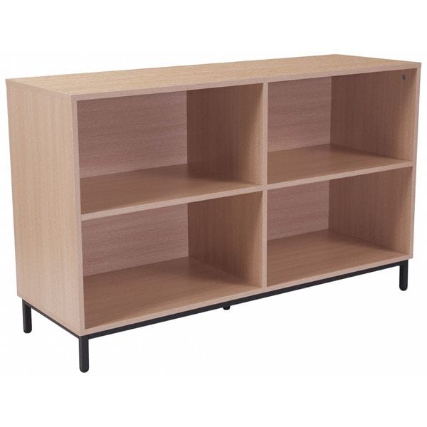 Flash Furniture Bookshelf, Oak, Wood Grain Finish - NAN-JH-1764-GG