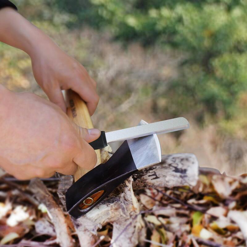 Sharpal Dual-Grit Diamond Sharpening Stone Blade Sharpener for Knife, Axe, Lawn Mower Blade, Garden Shear, Chisel, Spade, Drills - 121N
