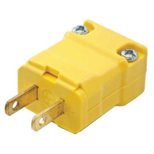 Hubbell 2 Wire Industrial Straight Blade Plug 125VAC 15A - HBL5865VY