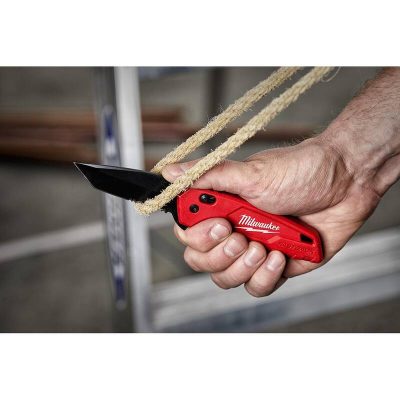 Milwaukee FASTBACK 1 in. Folding Utility Knife w/Blade Storage & FASTBACK Stainless Steel Spring Assisted Folding Knife (2-Pack) - 48-22-1502-48-22-1530