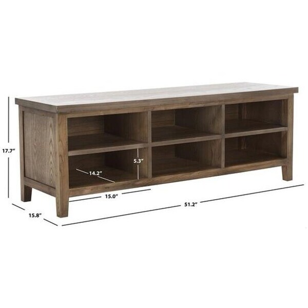 Safavieh Sadie Low Bookshelf, Oak - 18 x 15.7 x 51.2 in. - AMH6525C