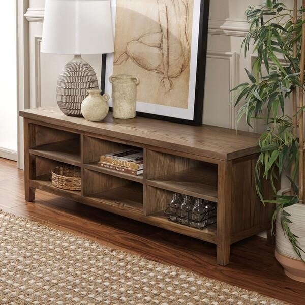 Safavieh Sadie Low Bookshelf, Oak - 18 x 15.7 x 51.2 in. - AMH6525C