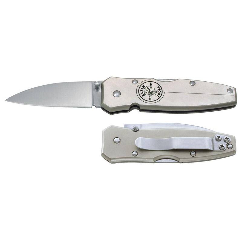Klein Tools 2.5 in. Drop Point Straight Edge Lockback Folding Knife - 44001