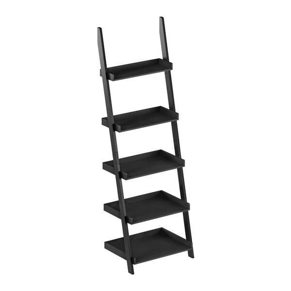 Hastings Home Leaning Ladder Bookcase, Black - 225611FWV