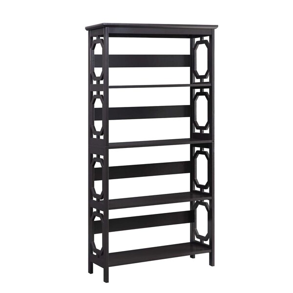 Convenience Concepts Omega 5 Tier Bookcase, Espresso - 31.5 x 11.75 x 59.75 in. - 203250ES