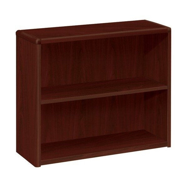 Hon HON 10752NN, 10700 Series Wood Bookcase, Two Shelf, 36w X 13 1/8d X 29 5/8h, Mahogany - HON10752NN