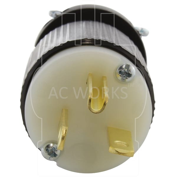 Ac Works NEMA 6-20P 20A 250V Straight-blade Plug with UL, C-UL Approval - AS620P