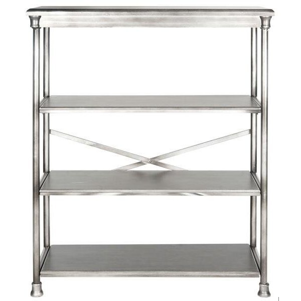 Safavieh Jacinda Large Bookcase Shelves- Dark Silver - 38.25 x 46 x 17 in. - AMH1536A