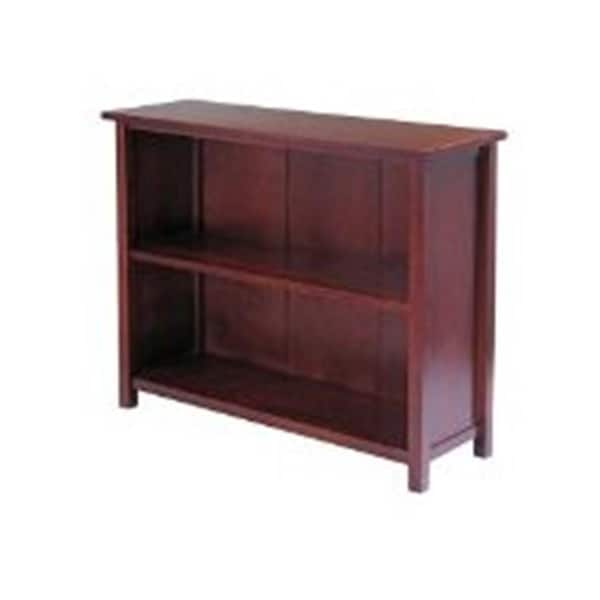Doba-Bnt Milan Storage Shelf or Bookcase 3-Tier Long- Antique Walnut - SA143197