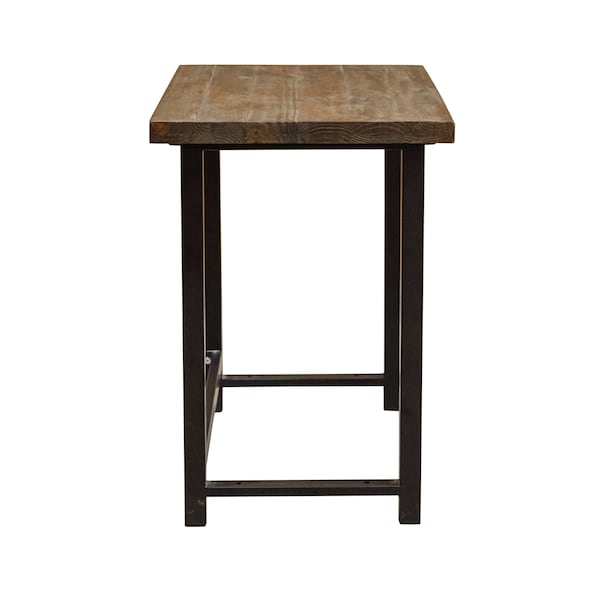 Alaterre Furniture 21" D X 30 H, 32 W X Solid Birch Wood and Metal, Rustic Natural/Black - AMBA0520