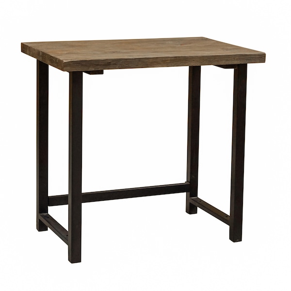 Alaterre Furniture 21" D X 30 H, 32 W X Solid Birch Wood and Metal, Rustic Natural/Black - AMBA0520