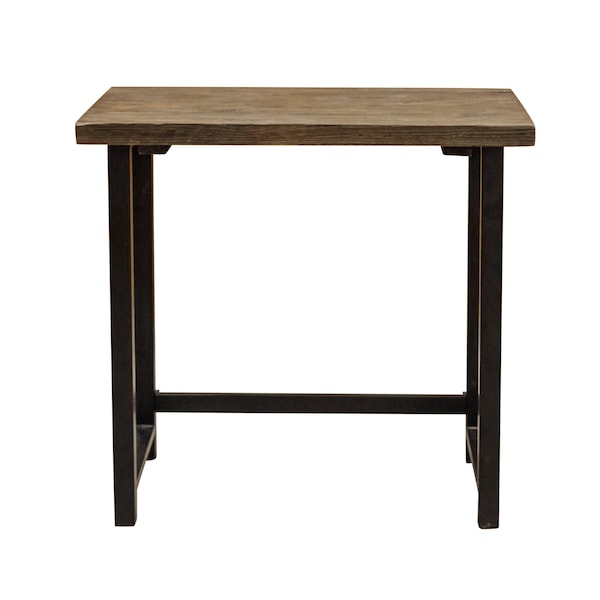 Alaterre Furniture 21" D X 30 H, 32 W X Solid Birch Wood and Metal, Rustic Natural/Black - AMBA0520