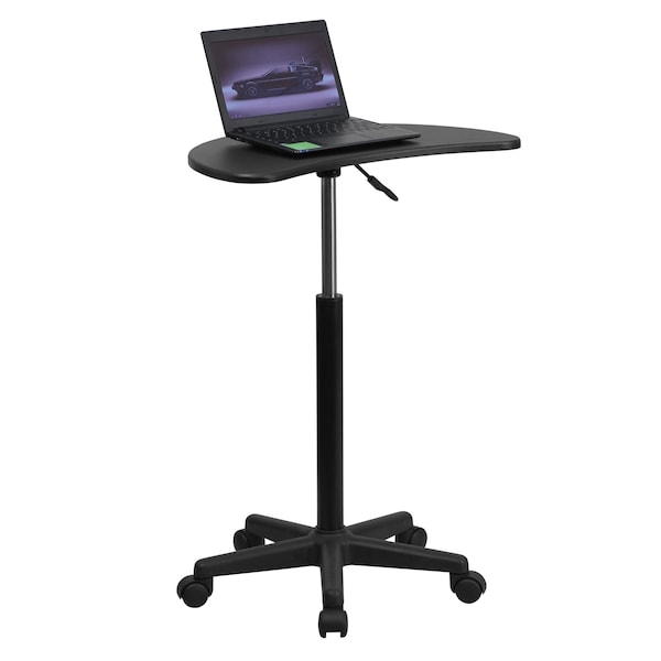 Flash Furniture Computer Desk Laptop Desk, Black, 13" D X 27-1/2" to 37-1/2" H, 25" W X Laminate, Black - NAN-JN-2792-GG