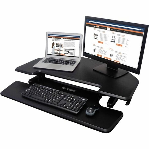 Victor Technology Standing Desk Converter, 28 in D X Yes H, 36 in W X Black - DCX650
