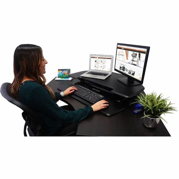 Victor Technology Standing Desk Converter, 28 in D X Yes H, 36 in W X Black - DCX650