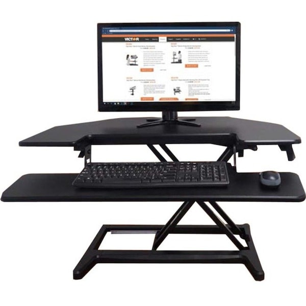 Victor Technology Standing Desk Converter, 28 in D X Yes H, 36 in W X Black - DCX650