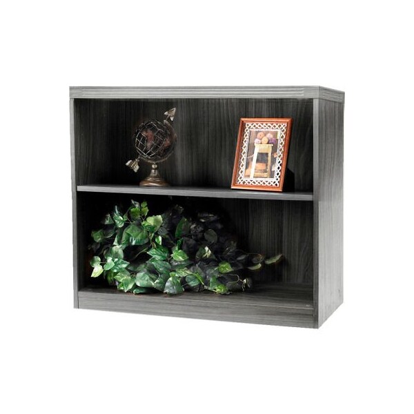 Safco Safco Aberdeen Series 2 Shelf Bookcase with 1 Fixed Shelf Gray Steel - AB2S36LGS