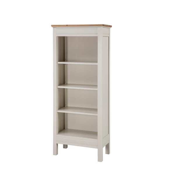 Kd Cama De Bebe Savannah Tall Bookcase, Ivory with Natural Wood Top - KD3242106