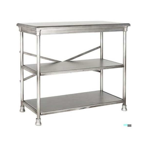 Safavieh Jacinda Medium Bookcase Shelves- Dark Silver - 38.25 x 32.5 x 17 in. - AMH1535A