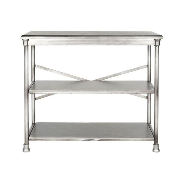 Safavieh Jacinda Medium Bookcase Shelves- Dark Silver - 38.25 x 32.5 x 17 in. - AMH1535A
