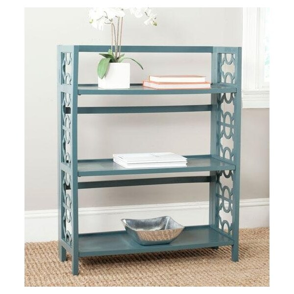 Safavieh Natalie Low Bookcase Shelves, Slate Steel - 42.5 x 13.4 x 33.5 in. - AMH6565D
