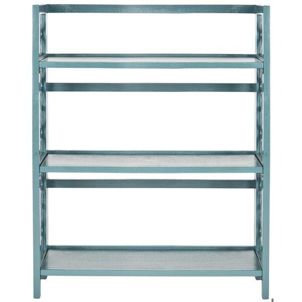 Safavieh Natalie Low Bookcase Shelves, Slate Steel - 42.5 x 13.4 x 33.5 in. - AMH6565D