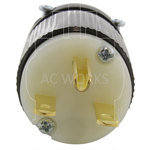 Ac Works NEMA 6-15P 15A 250V Straight-blade Plug with UL, C-UL Approval - AS615P