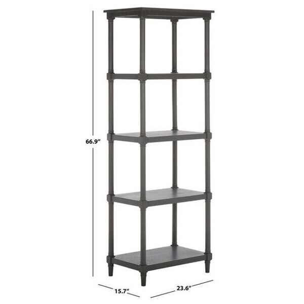 Safavieh Odessa Bookcase Shelves- Grey - 66.75 x 15.75 x 23.5 in. - AMH5721A