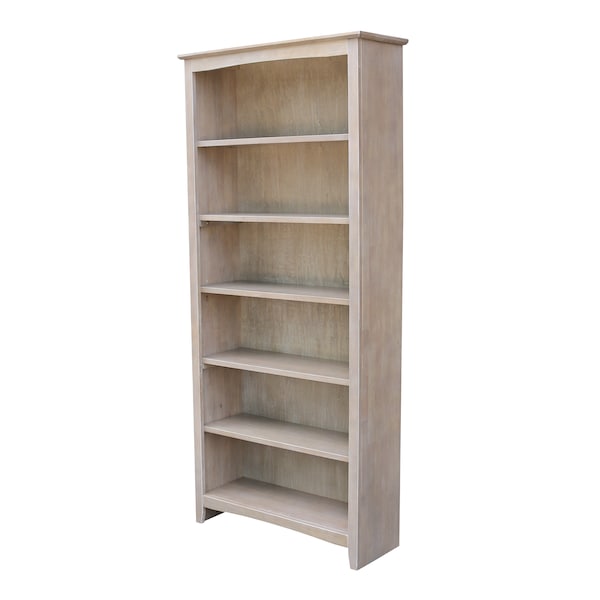 International Concepts Shaker Bookcase, 72"H, Washed Gray Taupe - SH09-3227A