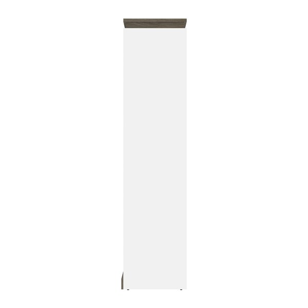Bestar Orion 30W Shelving Unit, White & Walnut Grey - 116160-000017