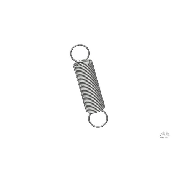 Approved Vendor Extension Spring, O=1.000, L= 4.50, W= .075 - G209966890