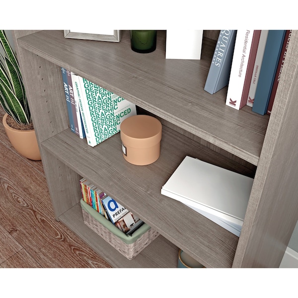Sauder Beginnings 3-Shelf Bookcase Ss , Two adjustable shelves to store items of multiple heights - 428232