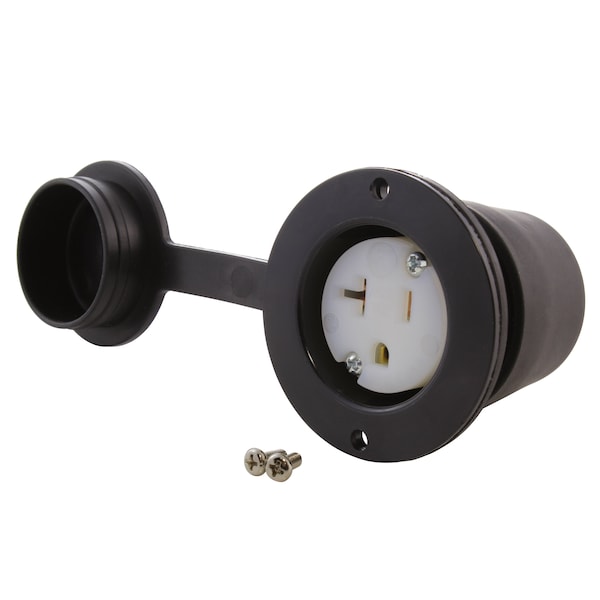 Ac Works 15/20A 125V Household Flanged Outlet with Covers UL and C-UL Listed - ASOU520R-WC