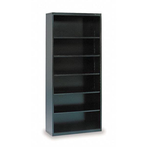Tennsco 6-Shelf Stationary Bookcase, 78"x34-1/2" Black - B-78BK