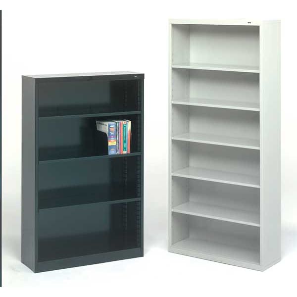 Tennsco 6-Shelf Stationary Bookcase, 78"x34-1/2" Black - B-78BK