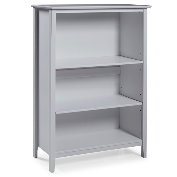 Alaterre Furniture Simplicity 48"H Wood 3-Shelf Bookcase, Dove Gray - AJSP0580